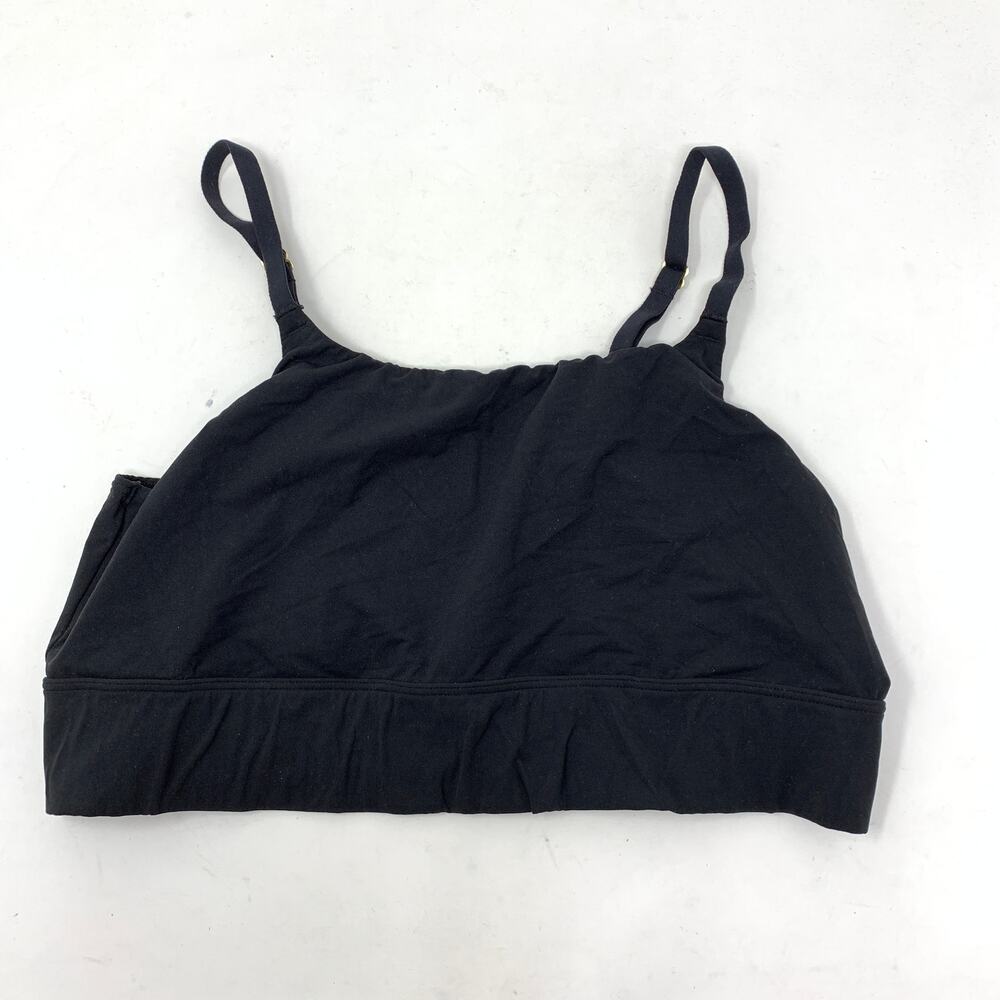 Natori Bra Women's Size M Bliss Flex Longline Full Coverage Bralette Solid Black